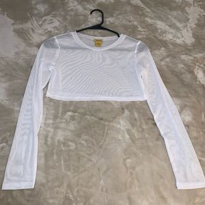 White sheer, swim coverups top NEW w/o tag